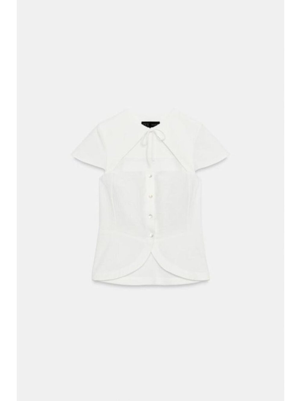 ZARA BOW CUT-OUT TOP - Picture 7 of 9